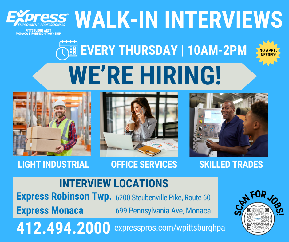 2024 Walk-In Interviews Every Thursday